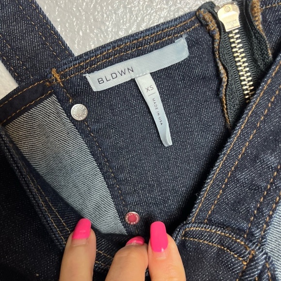 BLDWN Zoe Denim Mini Tank Dress Dark Rinse XSmall - Picture 6 of 8